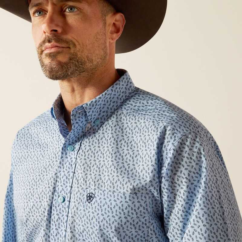 Ariat Rowan Classic Fit Shirt Light Blue | 346AEMFJU