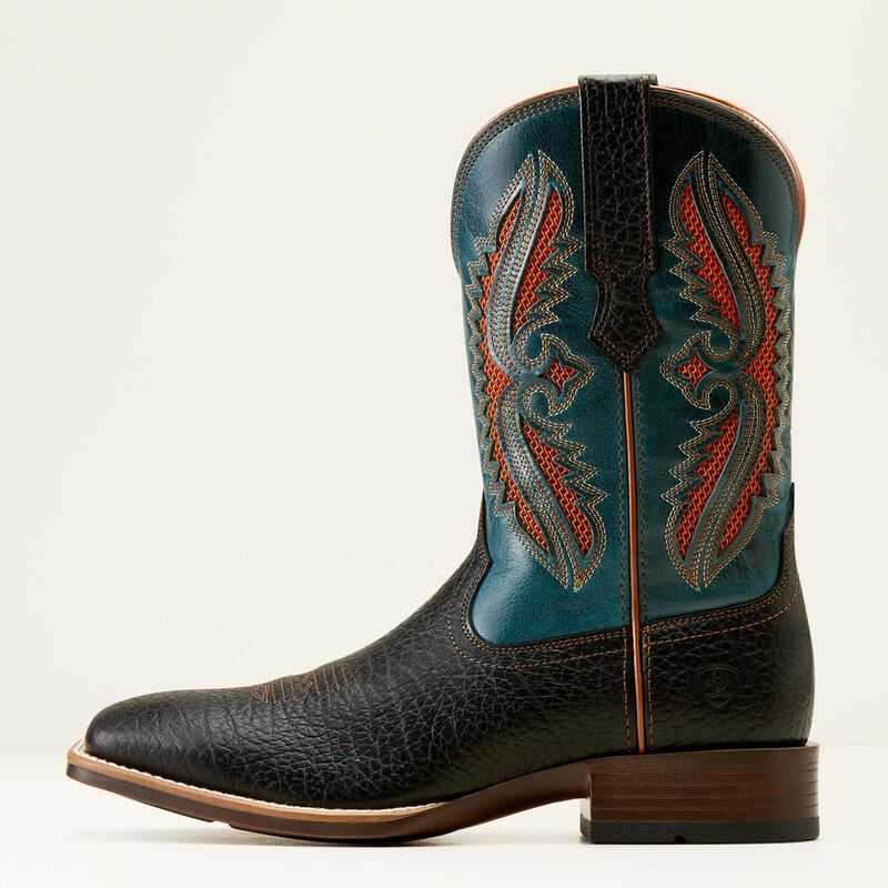 Ariat Rowder VentTEK 360 Cowboy Boot Black / Dark Turquoise | 746CEDISK