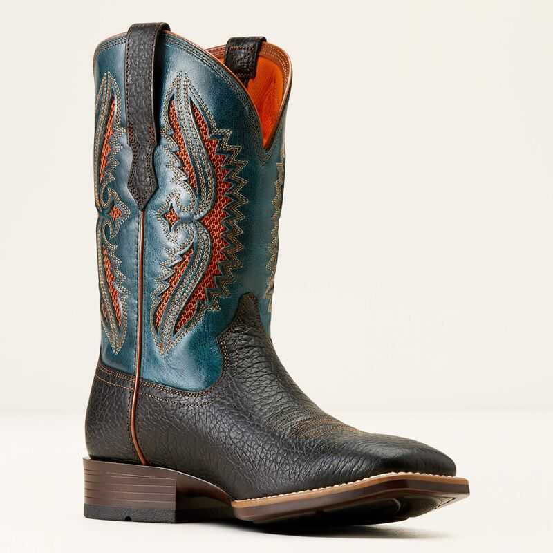 Ariat Rowder VentTEK 360 Cowboy Boot Black / Dark Turquoise | 746CEDISK