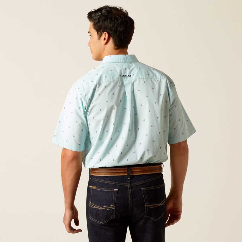 Ariat Royce Classic Fit Shirt Blue | 843ILJTKG