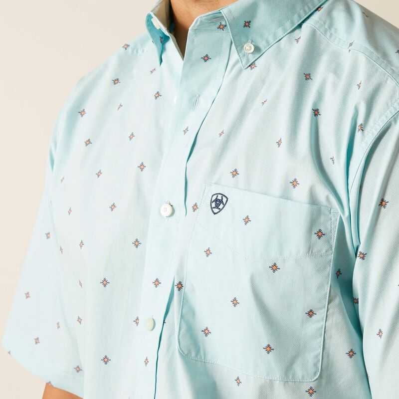 Ariat Royce Classic Fit Shirt Blue | 843ILJTKG