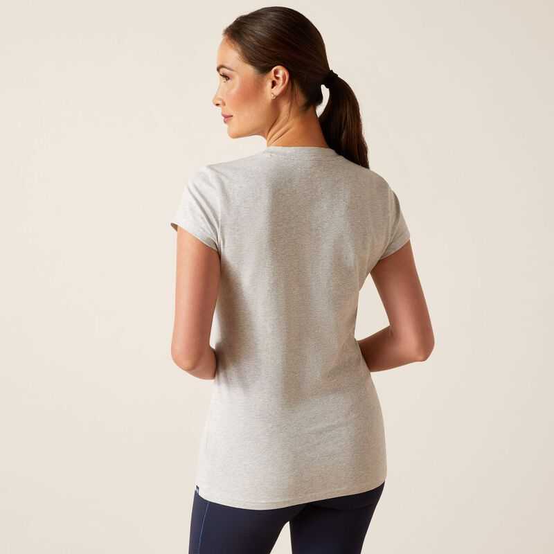 Ariat Saddle T-Shirt Grey | 041SMGNJC