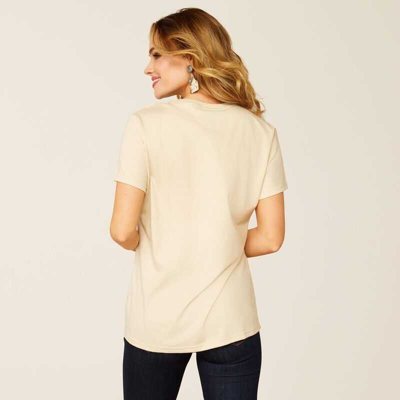 Ariat Saguro Modern T-Shirt Beige | 204ZVSQWT