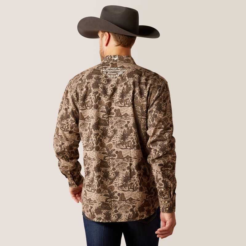 Ariat Sendero Desert Retro Fit Shirt Desert | 016XWYAHB