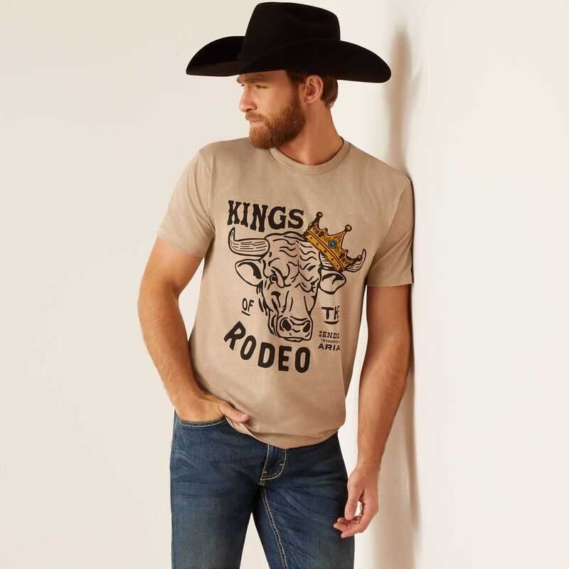 Ariat Sendero King Cow T-Shirt Beige | 687MGJRNY