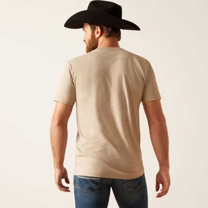 Ariat Sendero King Cow T-Shirt Beige | 687MGJRNY