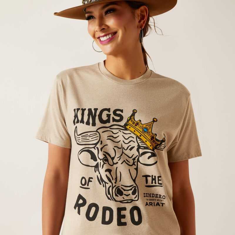 Ariat Sendero King Cow T-Shirt Beige | 687MGJRNY