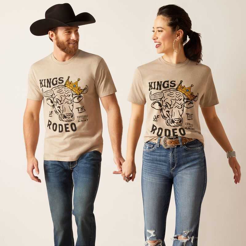 Ariat Sendero King Cow T-Shirt Beige | 687MGJRNY