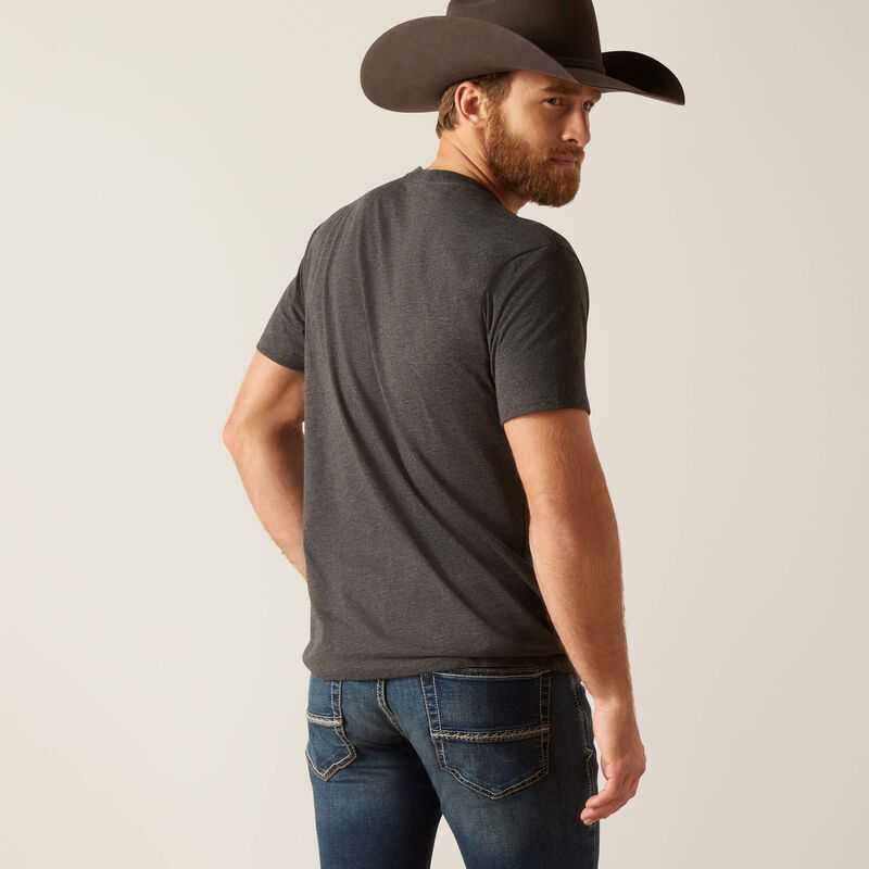 Ariat Sendero King Cow T-Shirt Grey | 317DELMPC