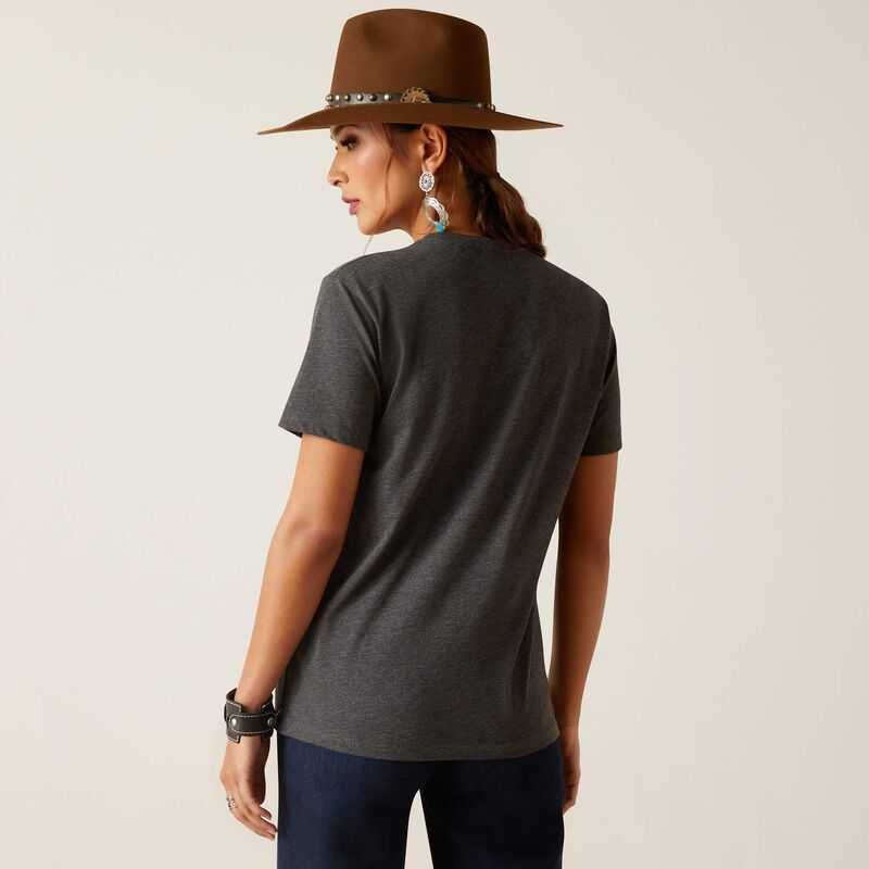 Ariat Sendero King Cow T-Shirt Grey | 317DELMPC