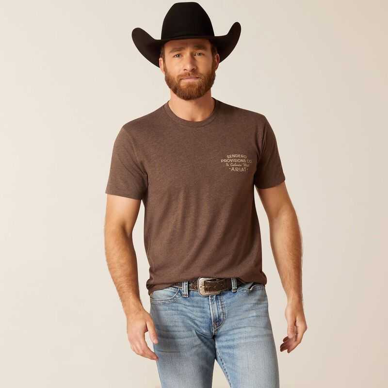 Ariat Sendero Mucho Western T-Shirt Brown | 605BOJHGT