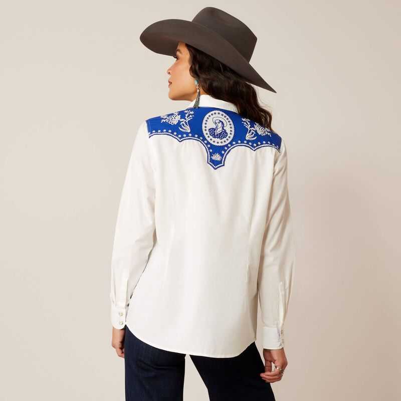 Ariat Sendero Senorita Shirt Blanc | 258QPGMFY