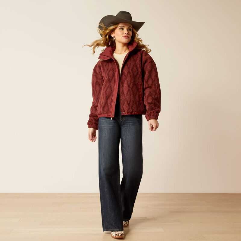 Ariat Sherpa Blocked Jacket Tonal Port Print | 471QLCPBO