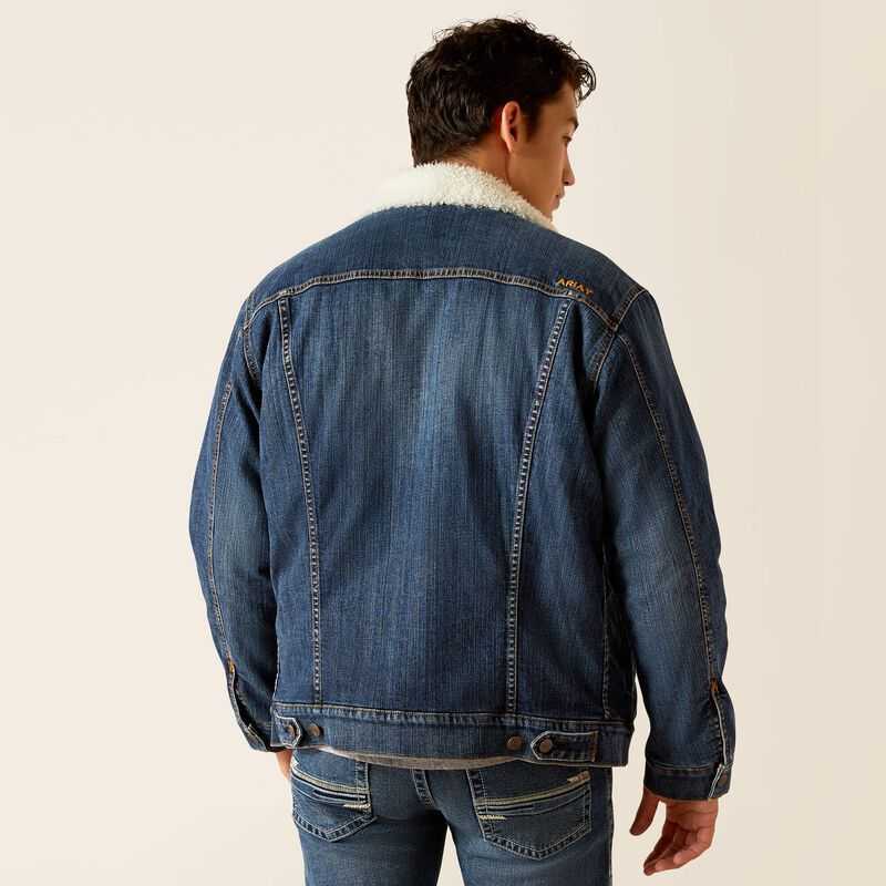 Ariat Sherpa Lined Trucker Jacket Blue / Blue | 385VNEOXZ