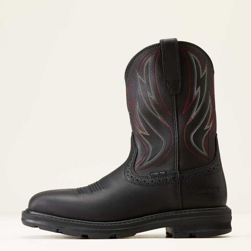 Ariat Sierra Shock Shield Steel Toe Work Boot Black | 401NLMVSX