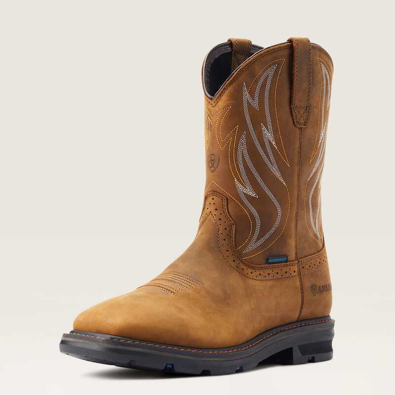 Ariat Sierra Shock Shield Waterproof Work Boot Brown | 259SPHAIW