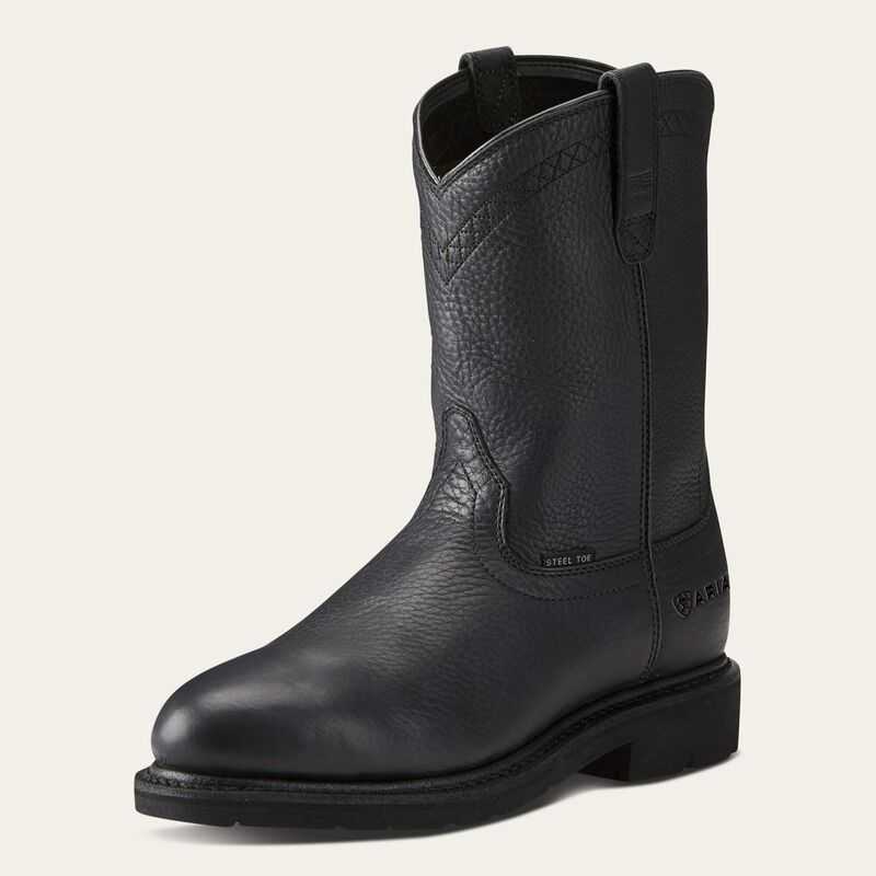 Ariat Sierra Steel Toe Work Boot Black | 179ZORVQH