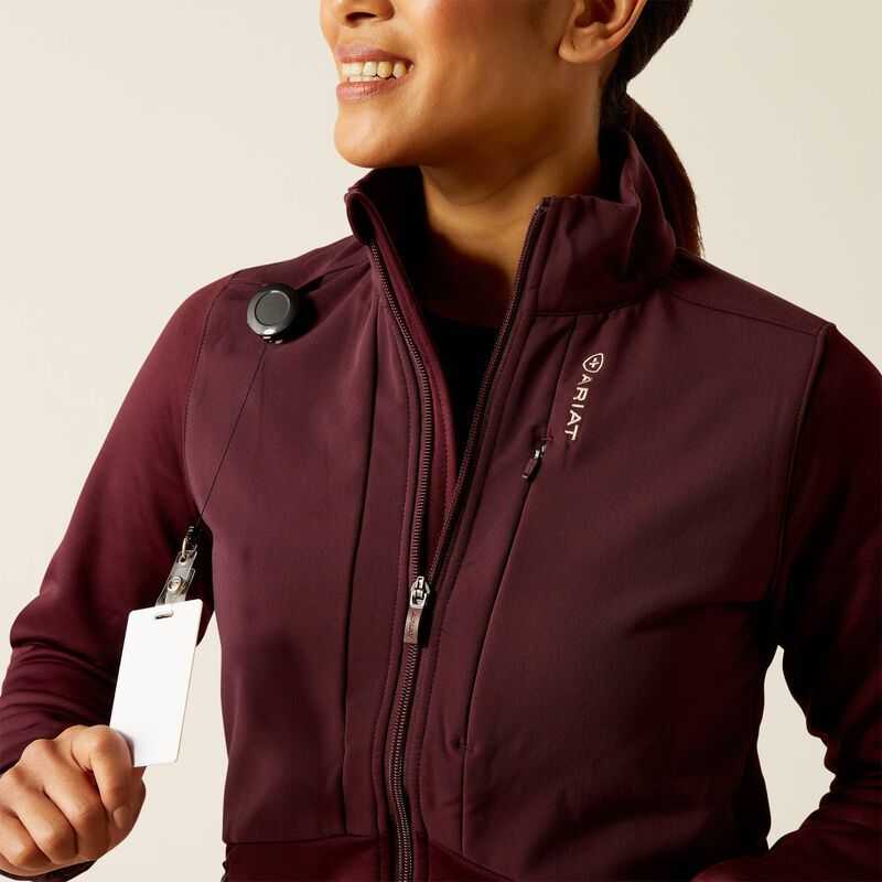 Ariat Sina Fleece Scrub Jacket Winetasting | 460PLHTNF