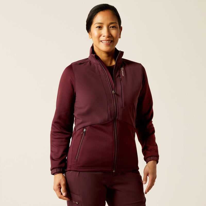 Ariat Sina Fleece Scrub Jacket Winetasting | 460PLHTNF