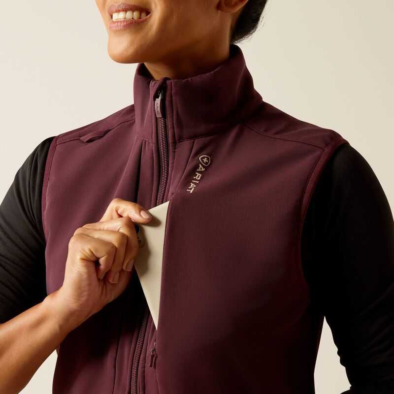 Ariat Sina Fleece Scrub Vest Winetasting | 237NQYSGA