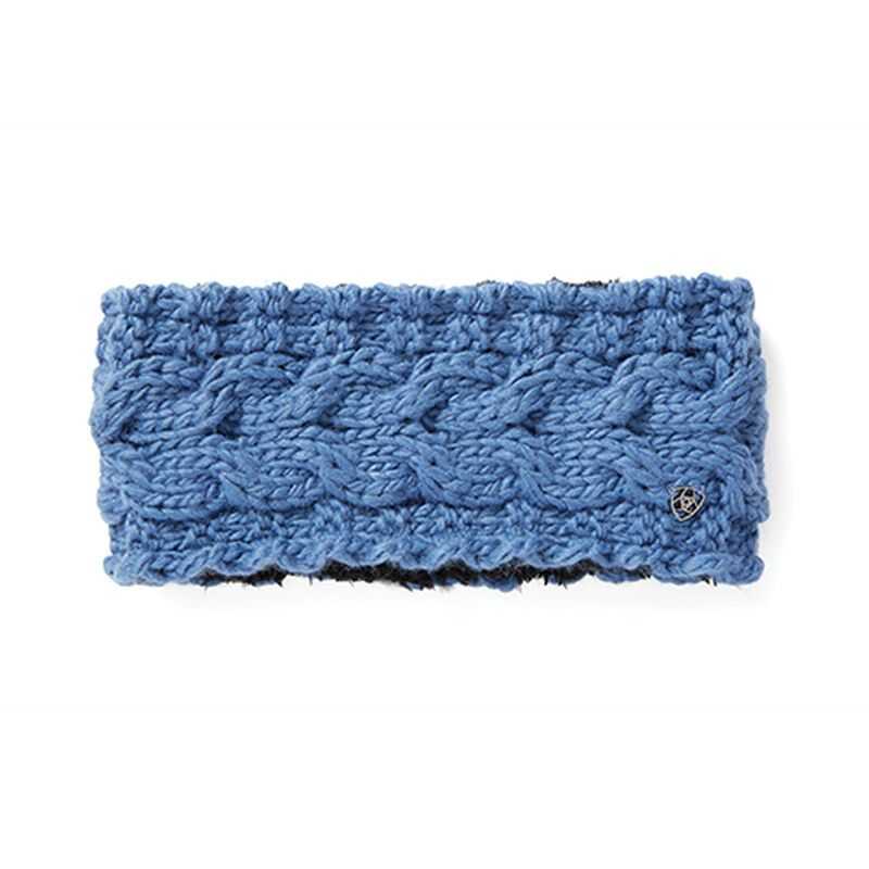 Ariat Snug Cable Headband Blue | 943QTHNUR