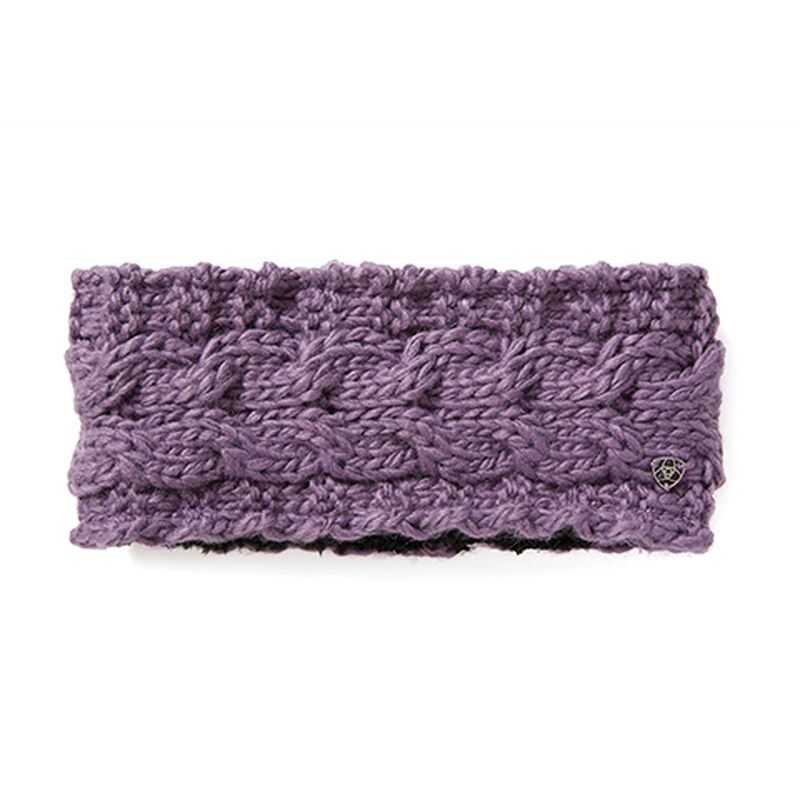 Ariat Snug Cable Headband Purple | 964KQCNWM