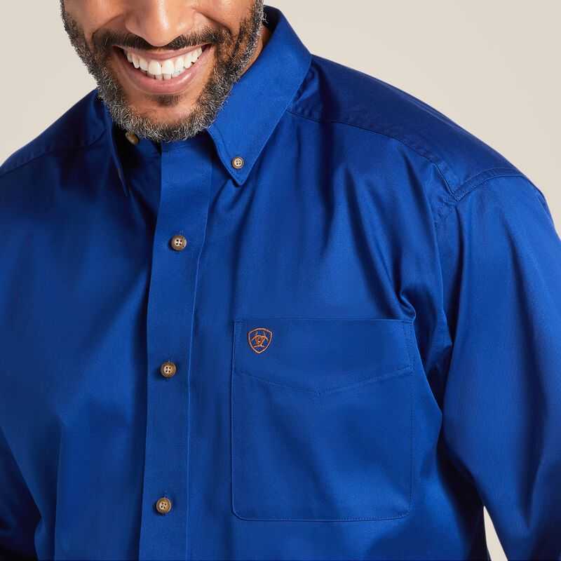 Ariat Solid Twill Classic Fit Shirt Ultramarine | 120FPRZNJ