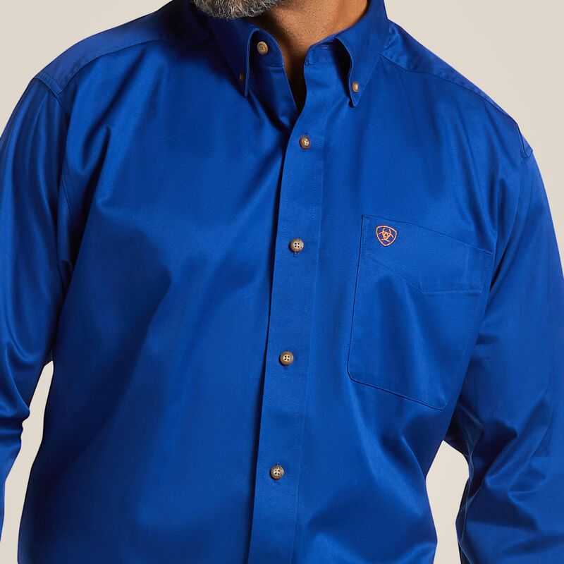 Ariat Solid Twill Classic Fit Shirt Ultramarine | 120FPRZNJ