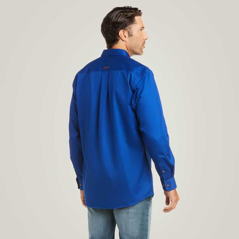 Ariat Solid Twill Fitted Shirt Ultramarine | 187PCVWAZ