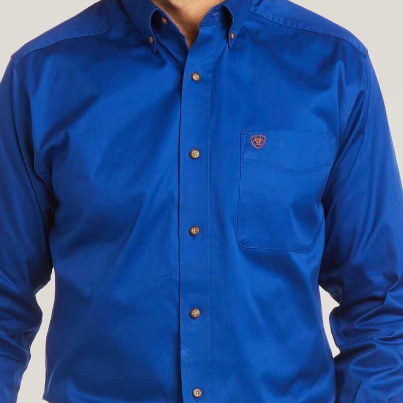 Ariat Solid Twill Fitted Shirt Ultramarine | 187PCVWAZ