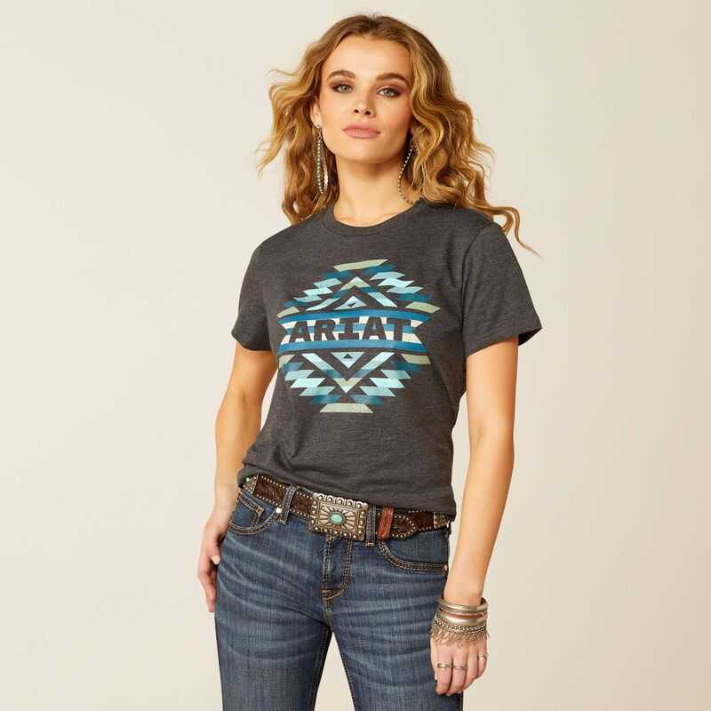 Ariat Southwest Classic T-Shirt Grey | 865HKROLA