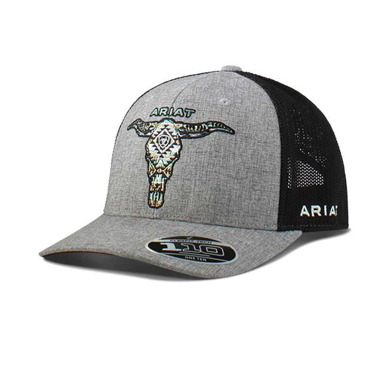 Ariat Southwest Embroidered Skull Cap Sliver | 419RTYUDF