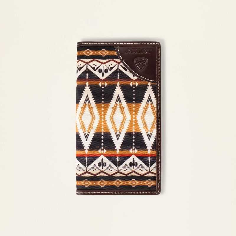 Ariat Southwest Fabric Rodeo Wallet Brown | 705QVRGEX