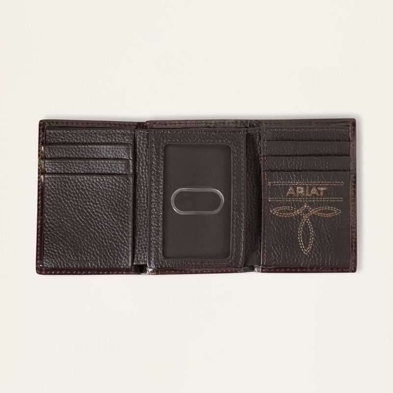 Ariat Southwest Fabric Trifold Wallet Brown | 350KXTZQP