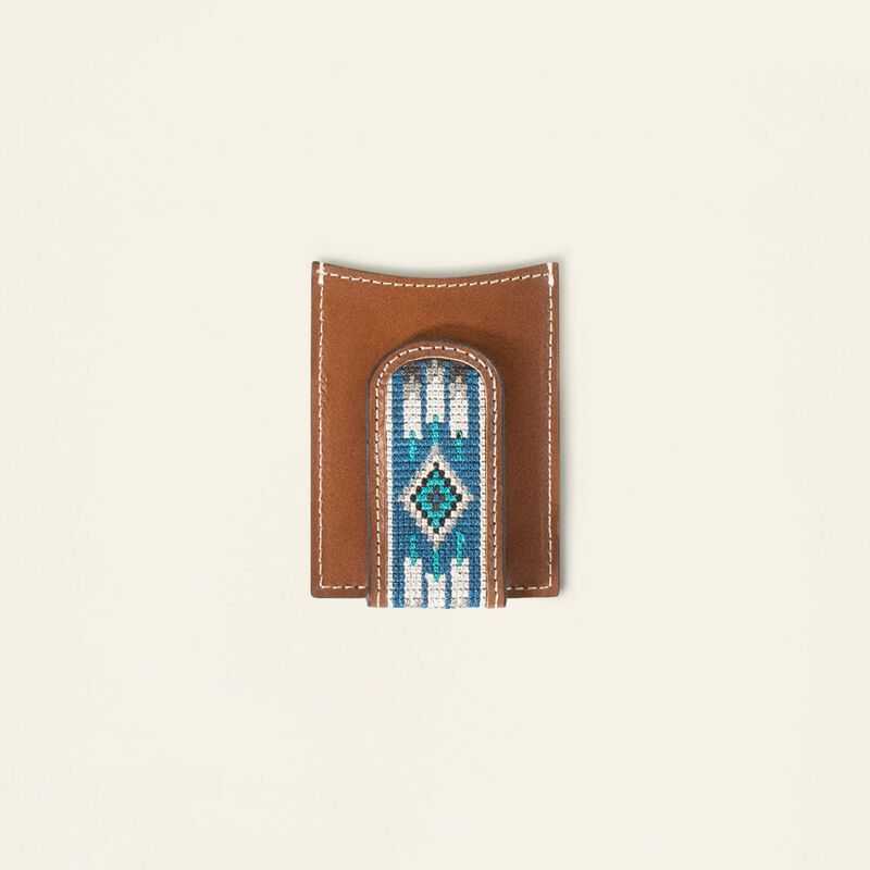 Ariat Southwest Inlay Money Clip Brown | 534AMRPLY