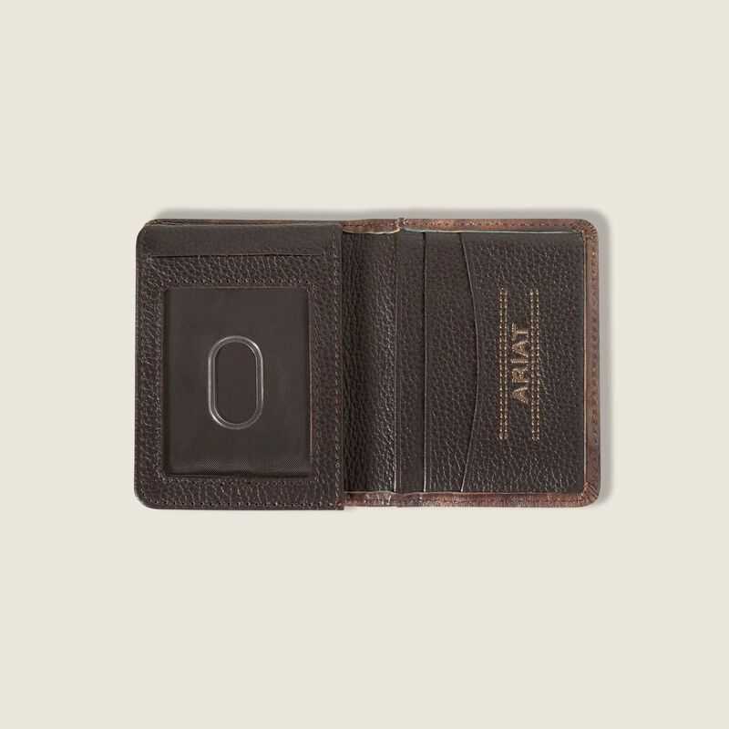 Ariat Southwest Outline Bifold Wallet Brown | 689LFUAYR