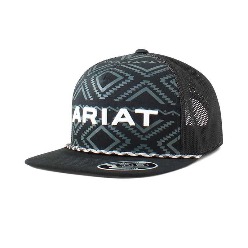 Ariat Southwest Print Logo Rope Cap Black | 615VDRMTH