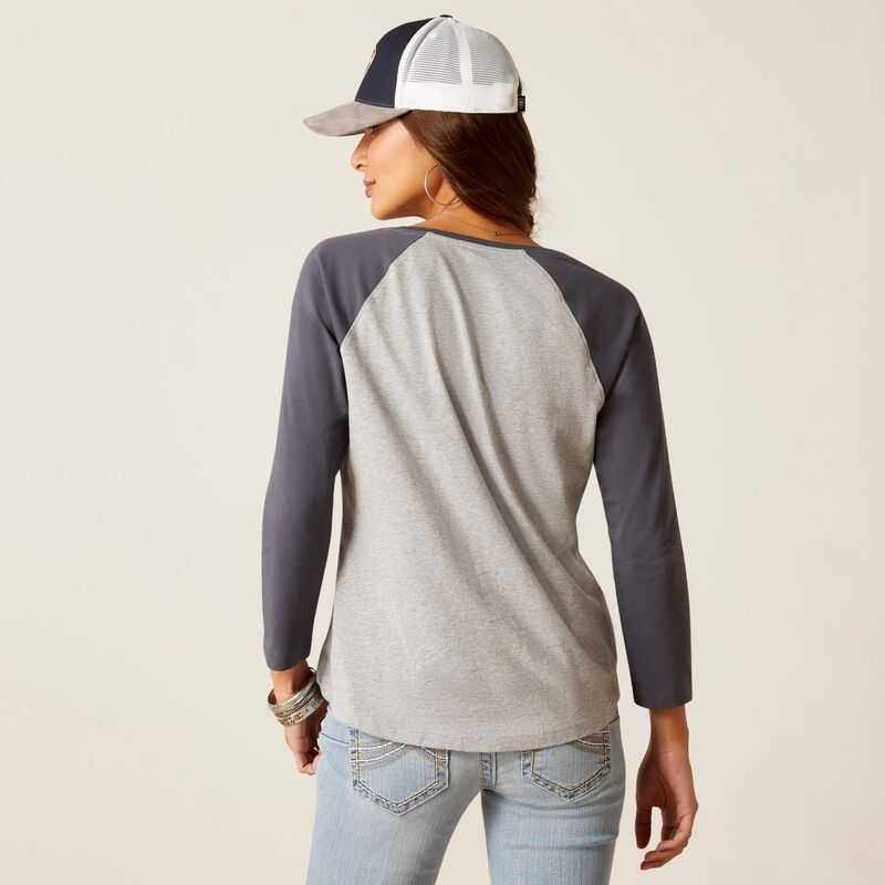 Ariat Split Neck Grey | 483AHKQXO