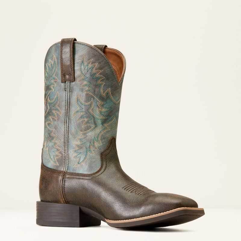 Ariat Sport Latigo Western Boot Chocolate Brown | 684NVDLEY