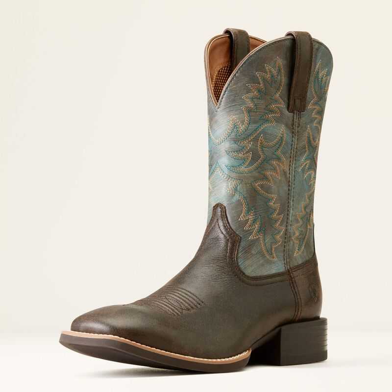 Ariat Sport Latigo Western Boot Chocolate Brown | 684NVDLEY