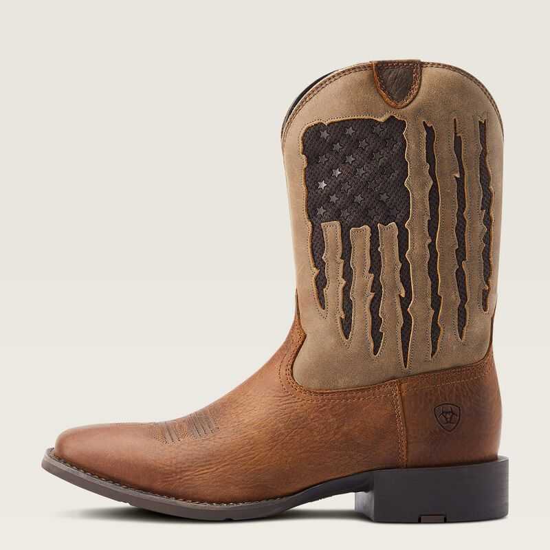 Ariat Sport My Country VentTEK Western Boot Brown | 967HZWPAQ