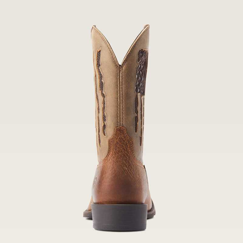 Ariat Sport My Country VentTEK Western Boot Brown | 967HZWPAQ