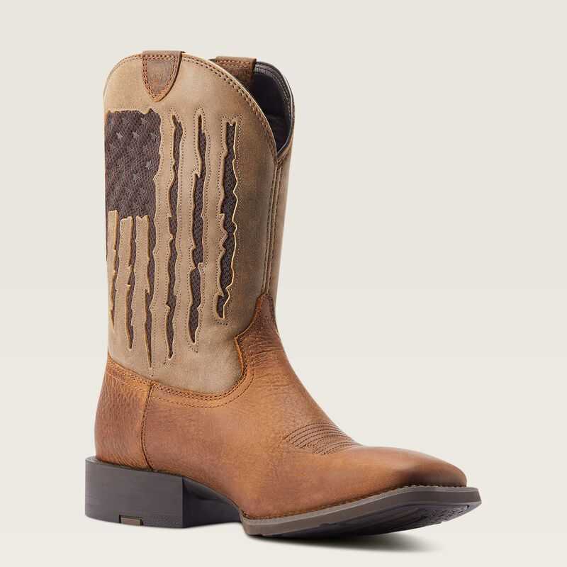 Ariat Sport My Country VentTEK Western Boot Brown | 967HZWPAQ