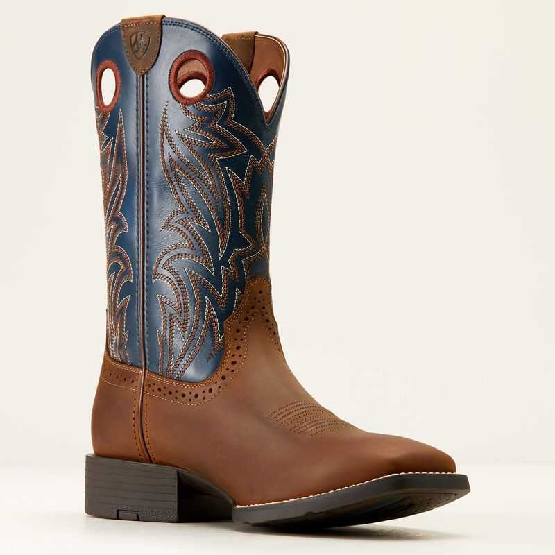 Ariat Sport Sidebet Western Boot Brown | 679XIFCPL