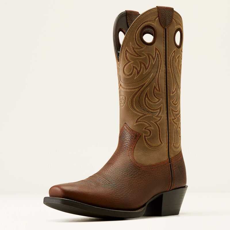 Ariat Sport Square Toe Cowboy Boot Brown / Brown | 425SOHNXA