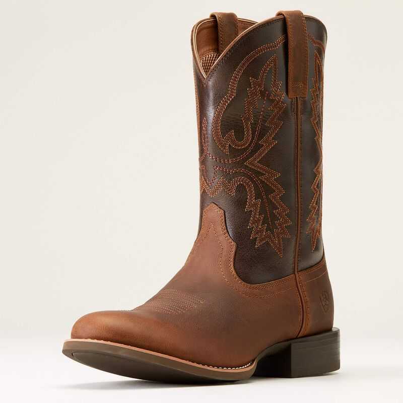 Ariat Sport Stratten Cowboy Boot Sorrel Crunch | 709XJUQPI