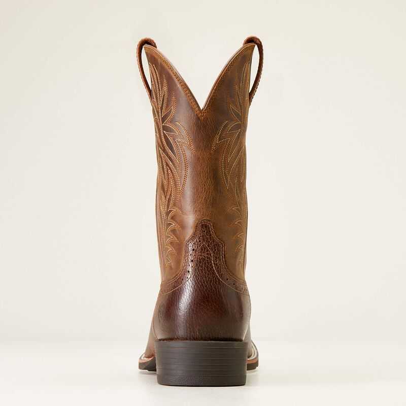 Ariat Sport Wide Square Toe Cowboy Boot Brown | 542WXFEUB