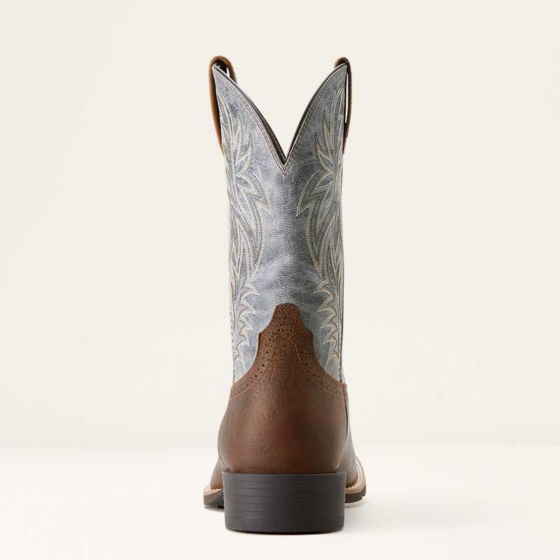 Ariat Sport Wide Square Toe Cowboy Boot Blue | 139MPCHZU