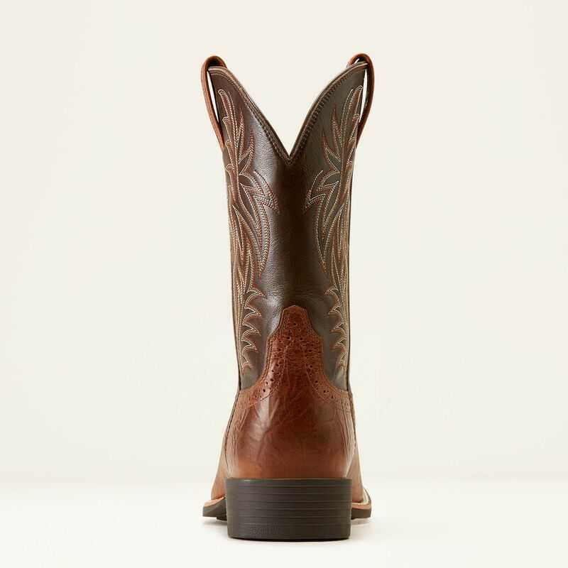 Ariat Sport Wide Square Toe Cowboy Boot Brown | 209PAFUQO