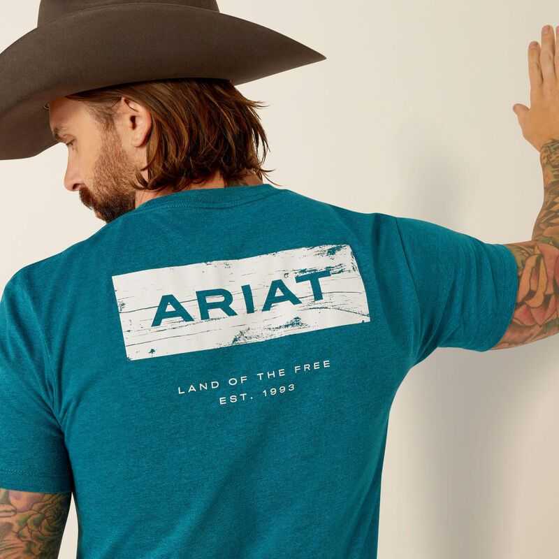 Ariat Stacks T-Shirt Blue Black | 731CZVKAR